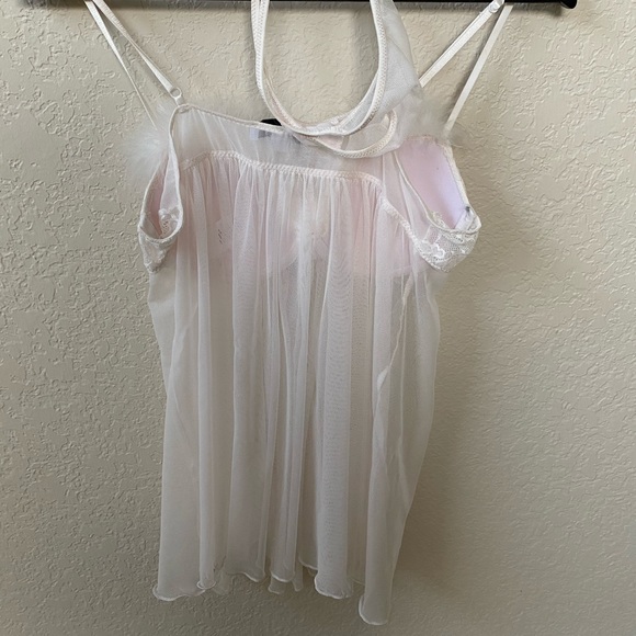 In Bloom Fluffy Pink Lingerie with Thong - Picture 4 of 7